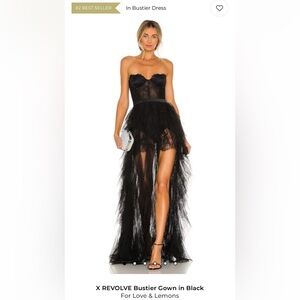 For Love And Lemons Black Strapless Dress